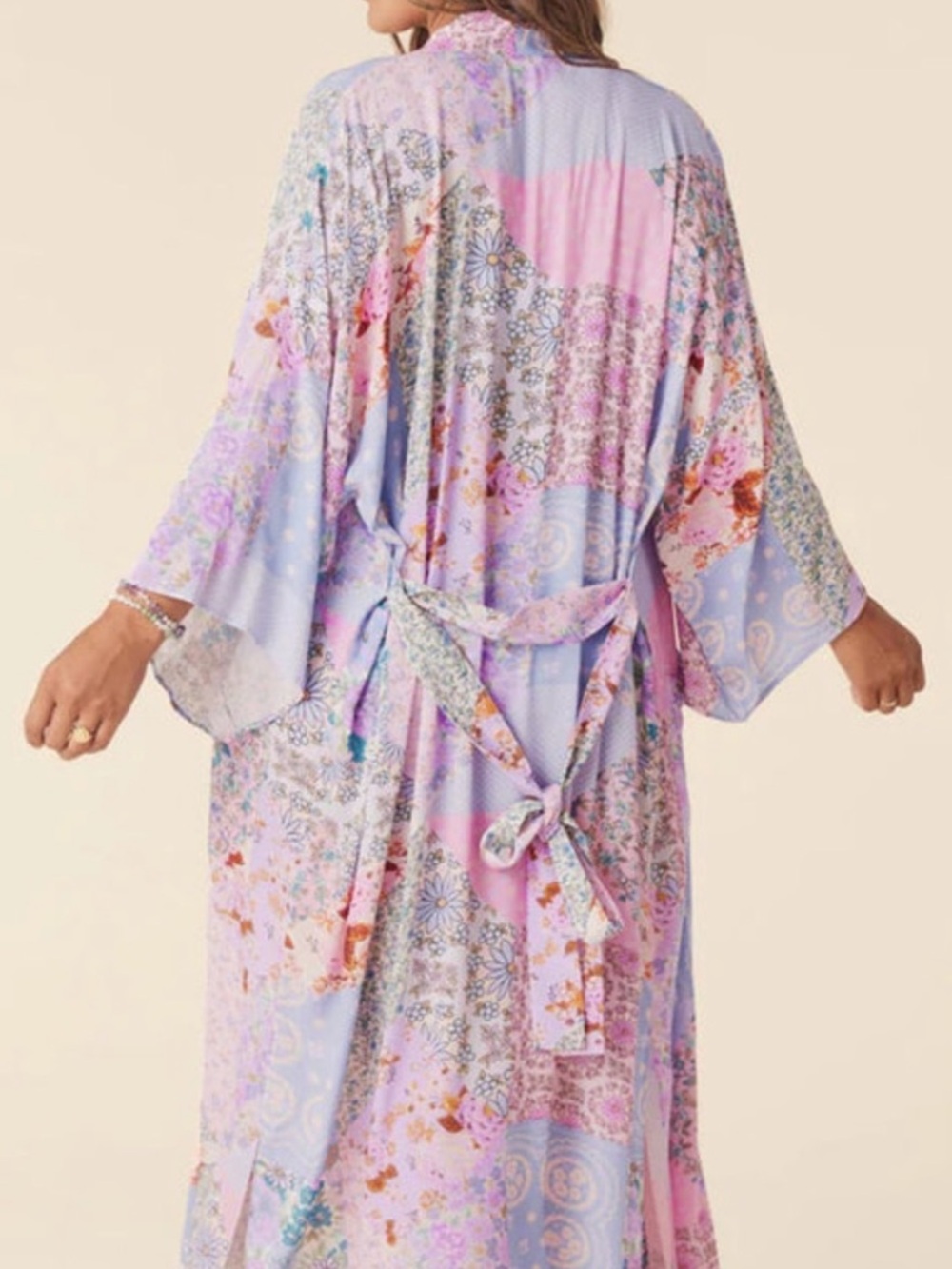 Spell Gypsy Collective Cha Cha Maxi Robe S/M Duster Coverup Lounge Long Pastel - Picture 7 of 17